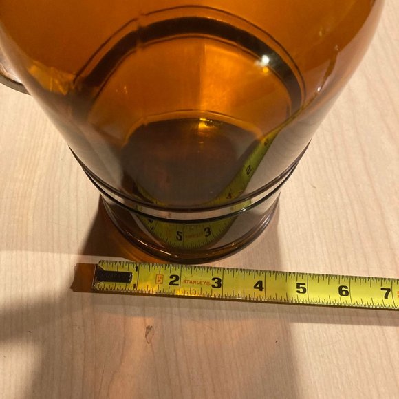 Muster Geschutzt Amber Growler 2L Brown Glass w/ Handle, Cap & Rubber Seal MINT - Picture 8 of 10